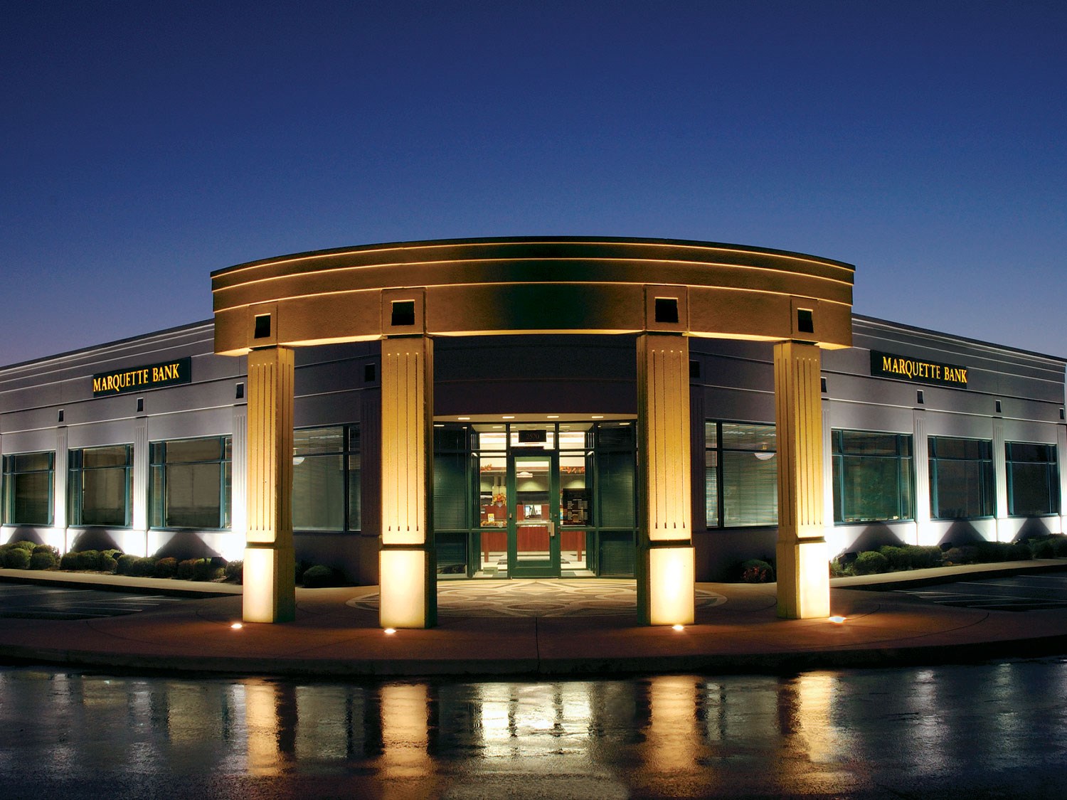 Marquette Bank Branch Image - image of branch with dark background