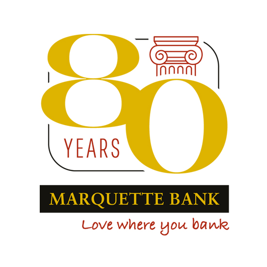 Marquette Bank 80th Anniversary Logo