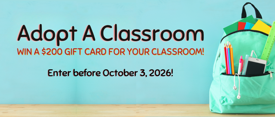 Adopt-A-Class Prize Drawing banner