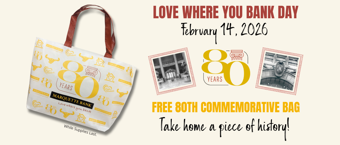 Love Where You Bank Day February 14