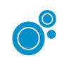 Icon - three blue circles of different sizes - represents different budgets.