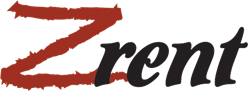 Zrent logo - Red "Z" with black "rent" lettering