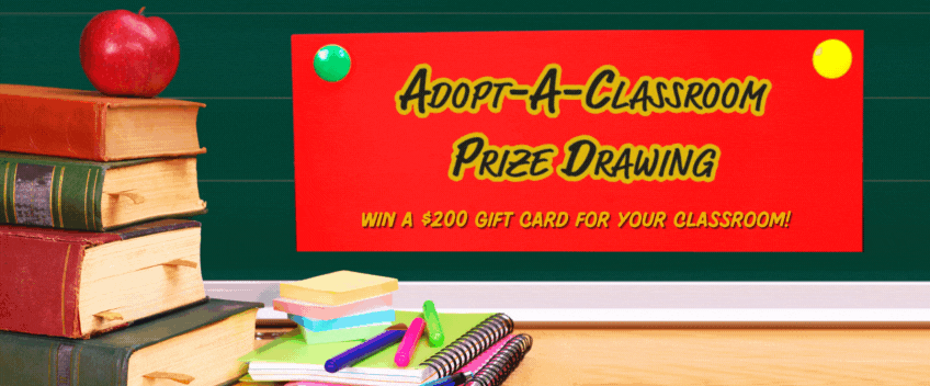 VOTE-NOW.png Adopt-a-Classroom Prize Drawing - Win a $200 Gift Card for a local classroom!